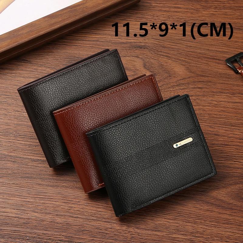 Neuankömmling Herren Geldbörse Kurze Geldbörse Herren Jugend Business Casual Horizontale Geldbörse Mode Große Kapazität Weiche Ledergeldbörse