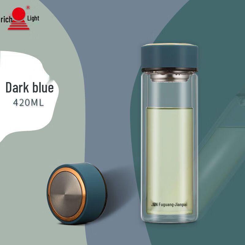 Fuguang Double-Wall Glass Tea Infuser Bottle