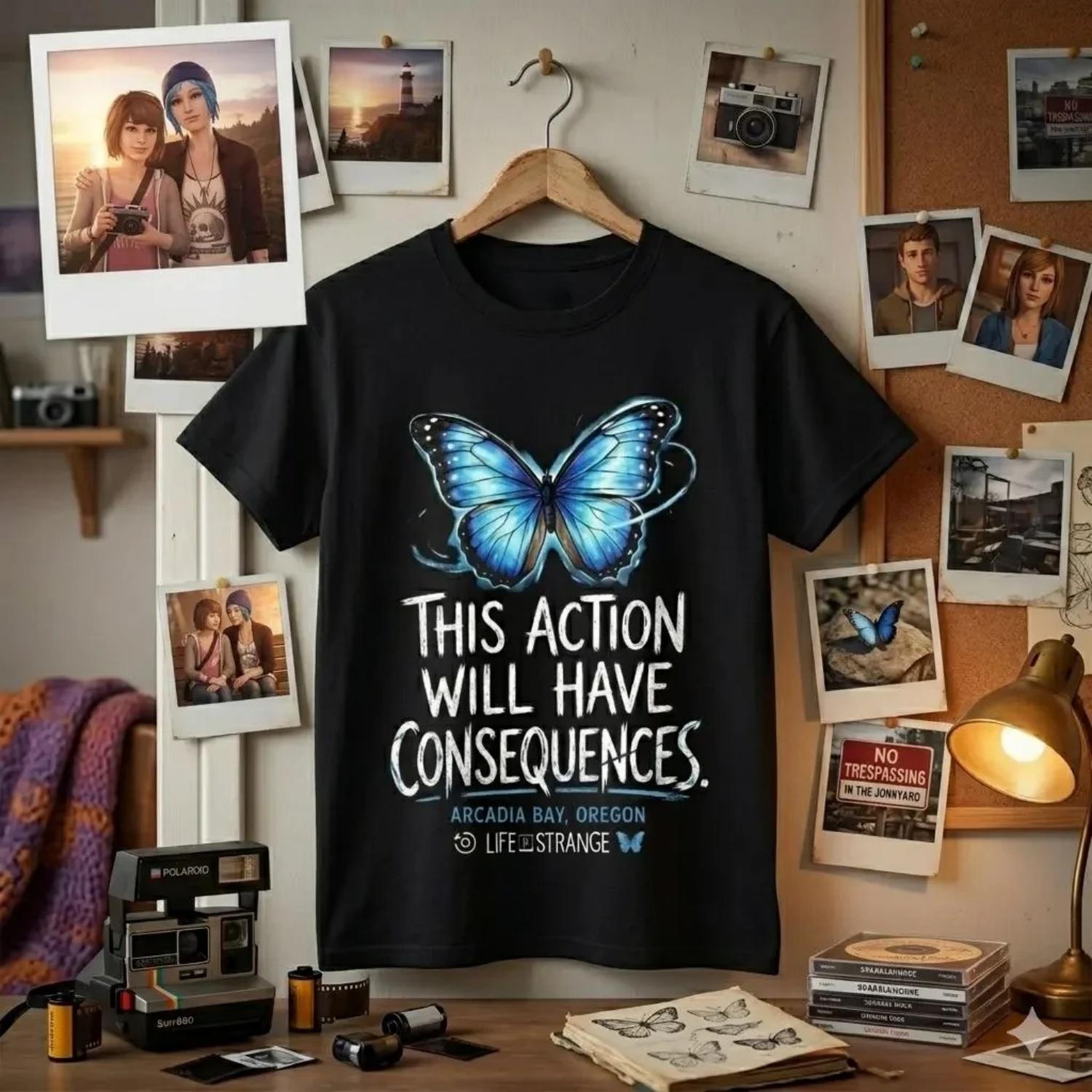 

Game Life Is Strange This Action Will Have Consequences T-shirt Summer Men s Women s Cotton Clothing Fashion Short Sleeve Top S разноцветный