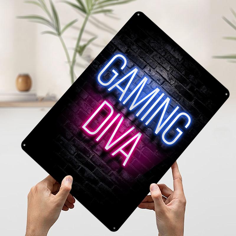

Gaming Gamer Quote Quotes Poster Customized Wall Art Vintage Metal Signs Retro Tin Plaque for Man Cave Home Decoration Luxury 20x30cm（7.8x11.8inch）