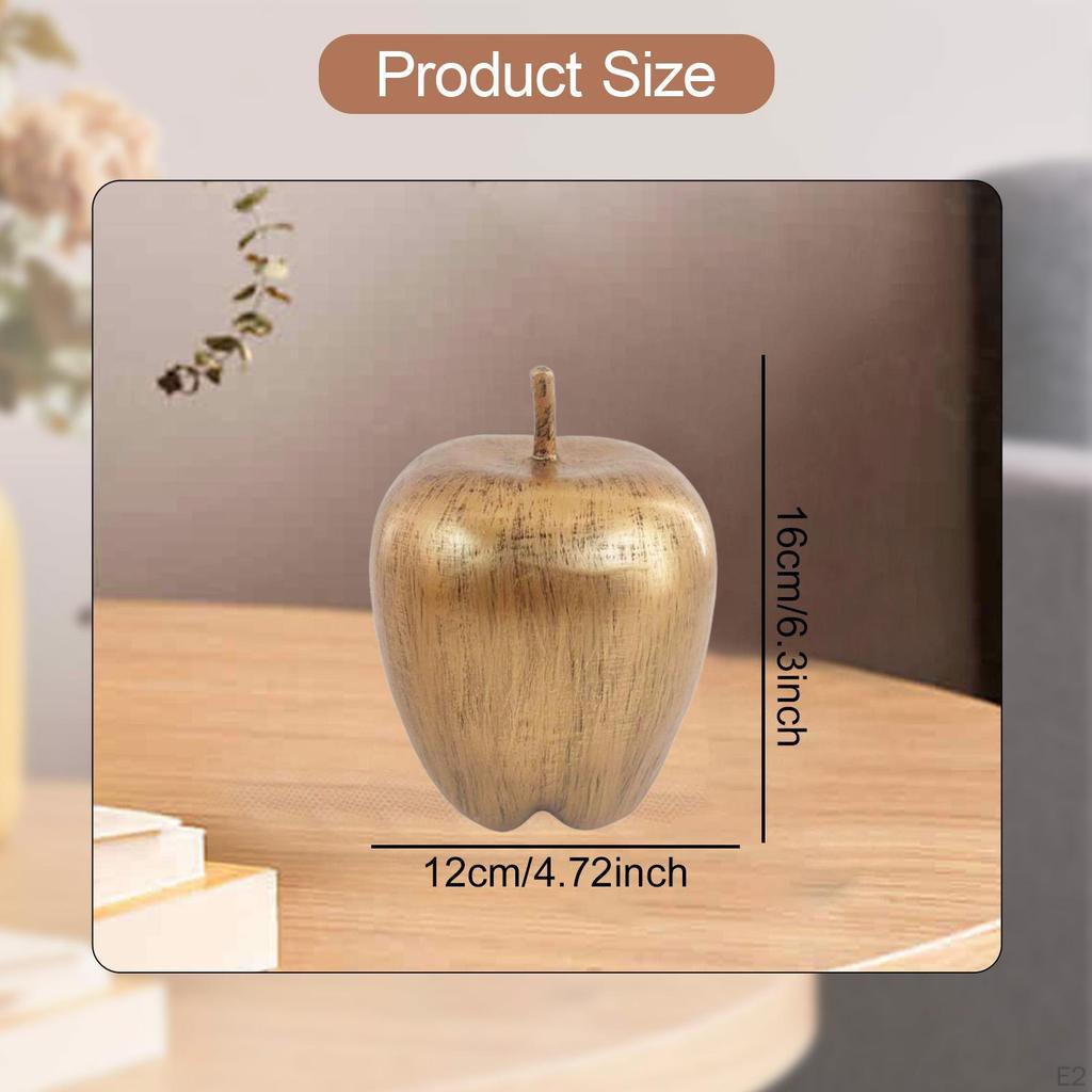 Apfel Statue Dekorative Figur Kunsthandwerk Fruchtskulptur Desktop Ornament für Bücherregal