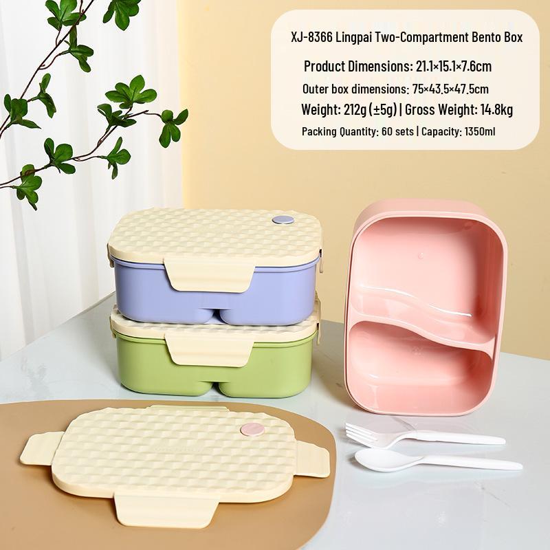 Durable Multi-compartment Lunch Box for Office, Large Capacity with Cutlery, New Style