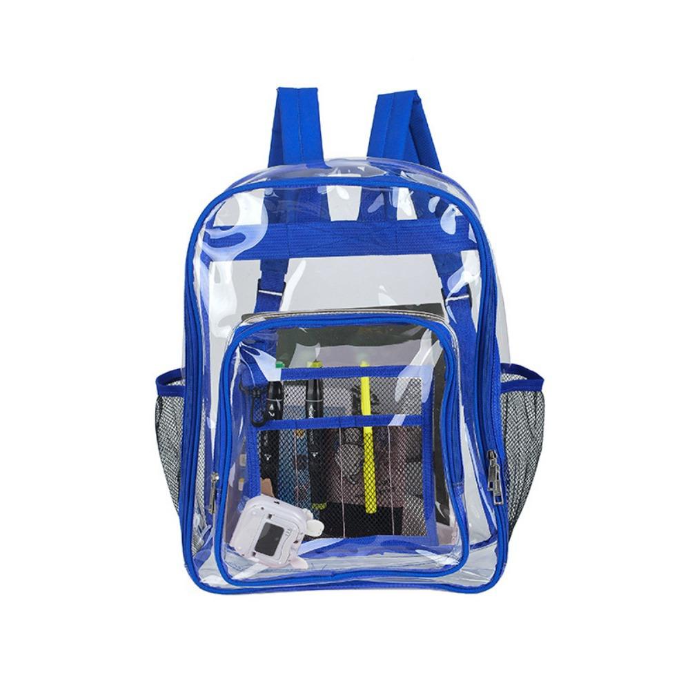 PVC Students School Bag Waterproof Clear Shoulder Bag Casual Transparent Backpack  Outdoor