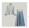 Chinese Retro Wisteria Embroidered Tang Suit Hanfu Cheongsam Top Tea Set