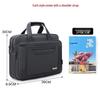 Men's Large Capacity Business Briefcase - Single Shoulder Crossbody Oxford Canvas Laptop Bag for 15.6" Devices.