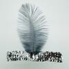 European and American Ostrich Feather Headband with Sequins and Rhinestones, Party and Performance Headpiece, Indian Ethnic Style Headband