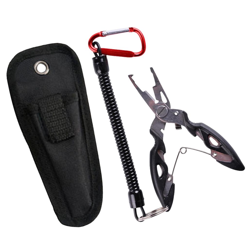 Geflochtene Schnur Schneider Anglerzange Schnur mit gewickeltem Lanyard Multifunktionaler Greifer Hakenentferner Angelzubehör