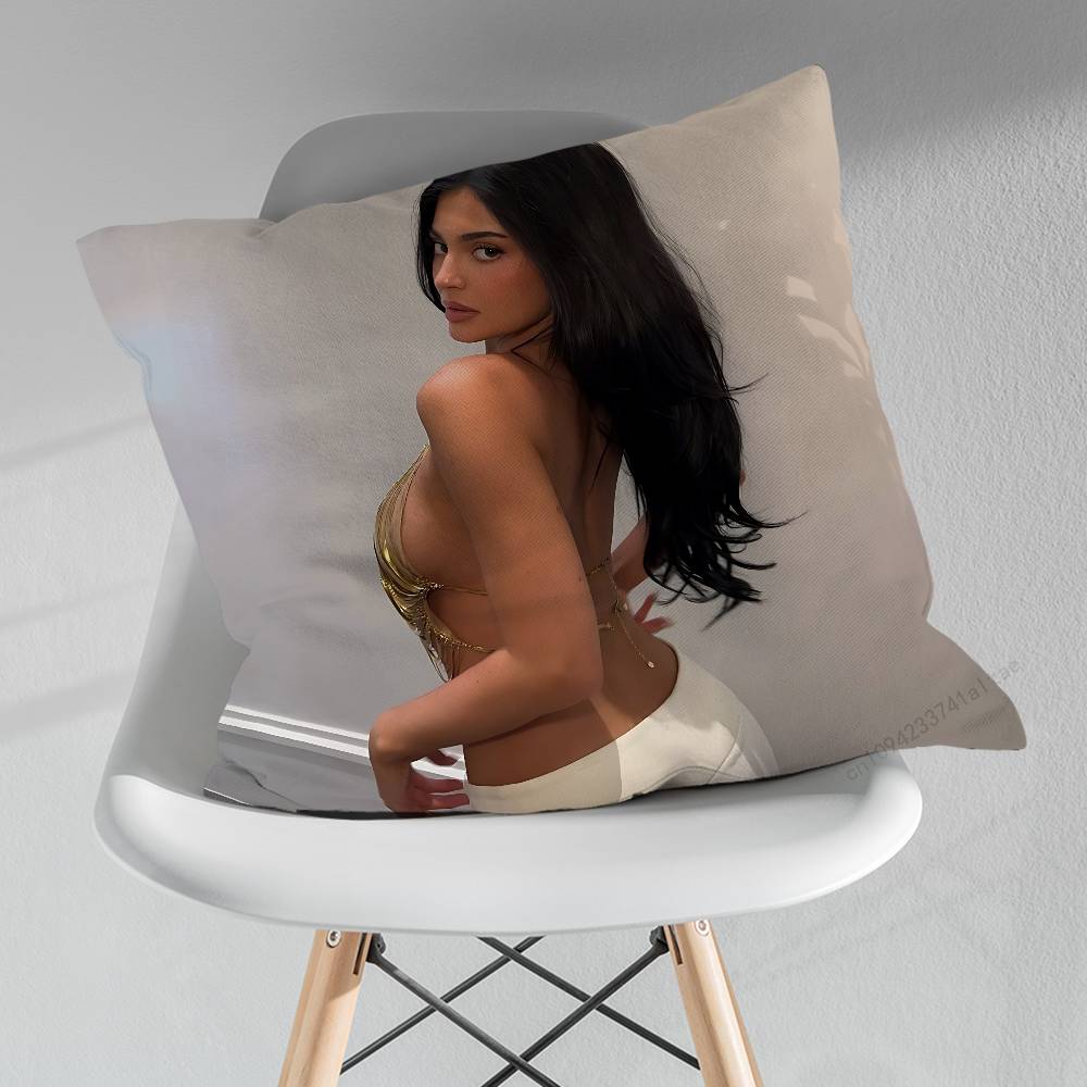 Sexy KKylie JJenner Actor Various Sizes Square Pillow Case For Car Home Bedchamber Decor Birthday Gift