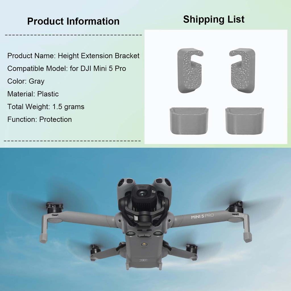 For DJI Mini 5 Pro Landing Gear Bracket Height Increasing Tripod Legs Gimbal Protection Fixed Bracket Support Leg For Mini 5 Pro