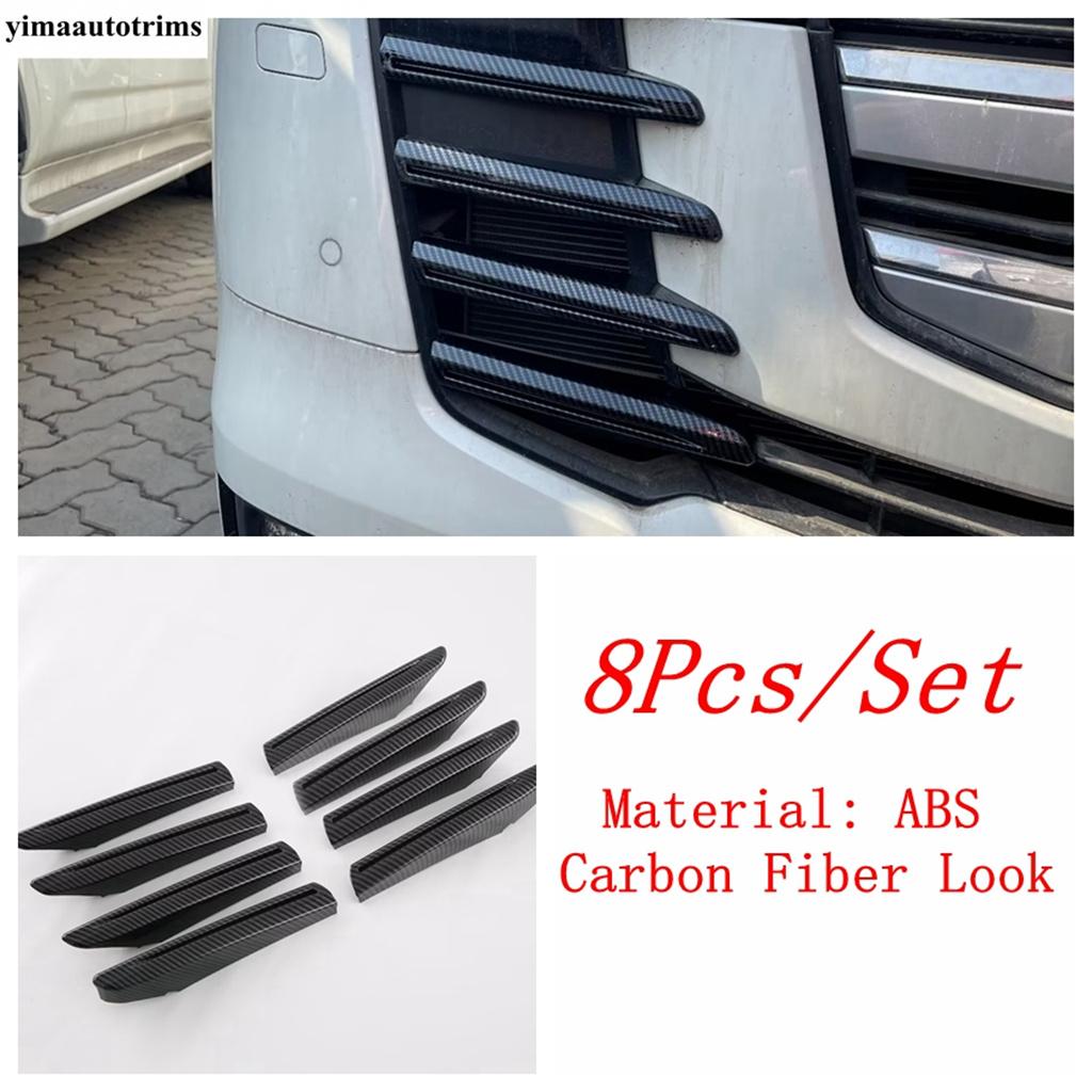 Auto Front Stoßstange Mitte Netz Gitter Streifen Dekoration Sequ Abdeckung Zierleiste Zubehör für Toyota Land Cruiser 300 LC300 - 2025