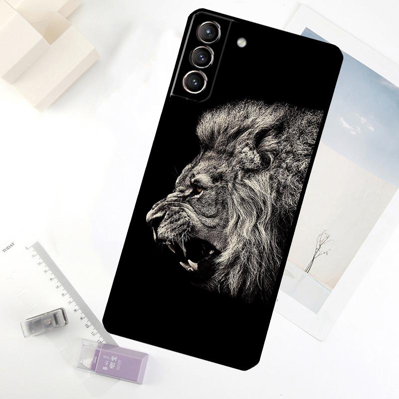 Lion Animal Phone Case For Samsung Galaxy S24 FE S23 Ultra S21 S22 S25 S26 Ultra S10 Plus S20 FE Cover