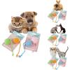 Pet Cotton Rope Toy With Colorful Tail Ball For Cats And Dental Chewing