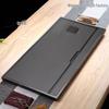 Black Gold Slate Tea Tray with Drainage - Simple Embedded Design