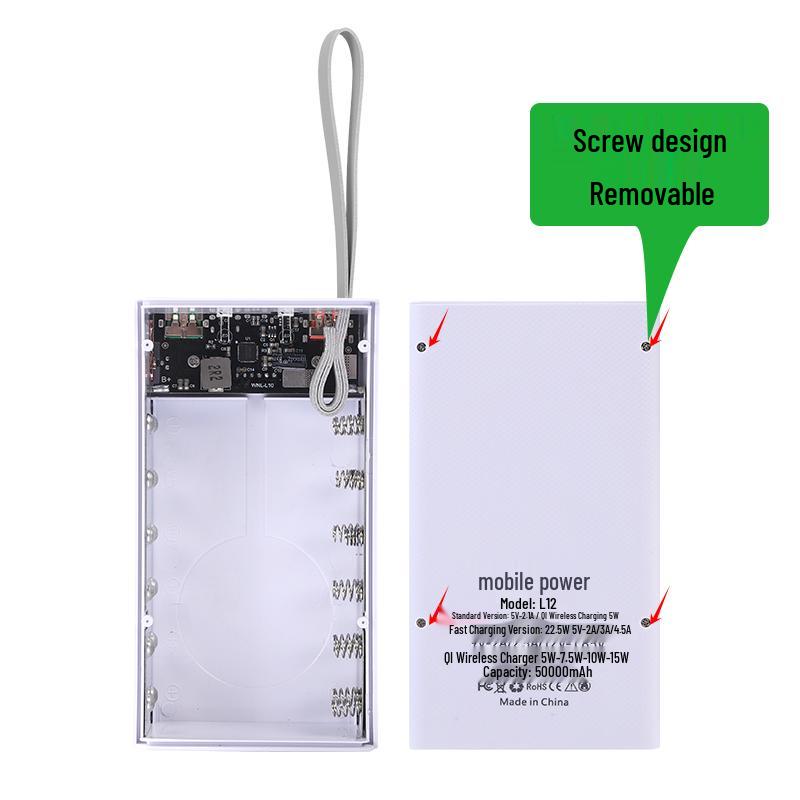 8-Section 18650 DIY Solderless Lithium Battery Power Bank Kit