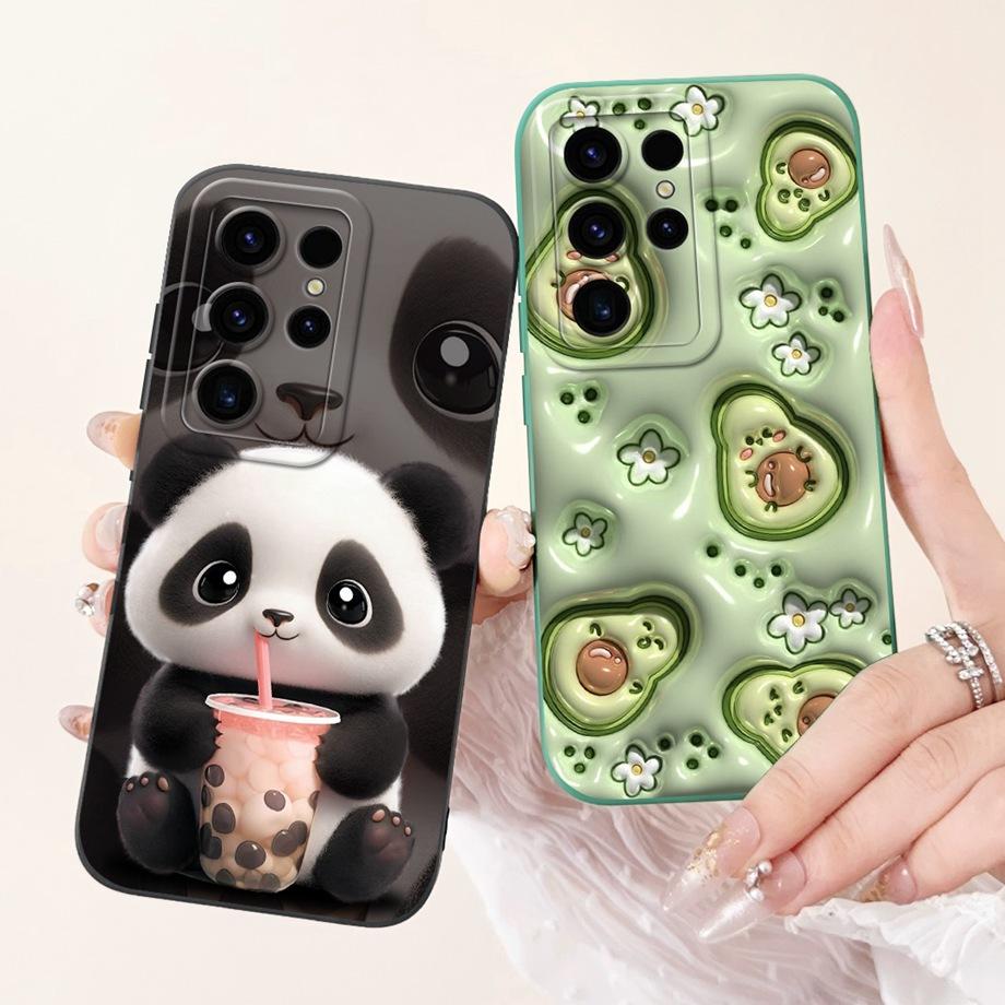 Cool Soft Silicone Case For Samsung Galaxy S24 / S24Plus / S24Ultra / S24 FE Phone Case Shockproof Matte Back Cover S24+ Funda