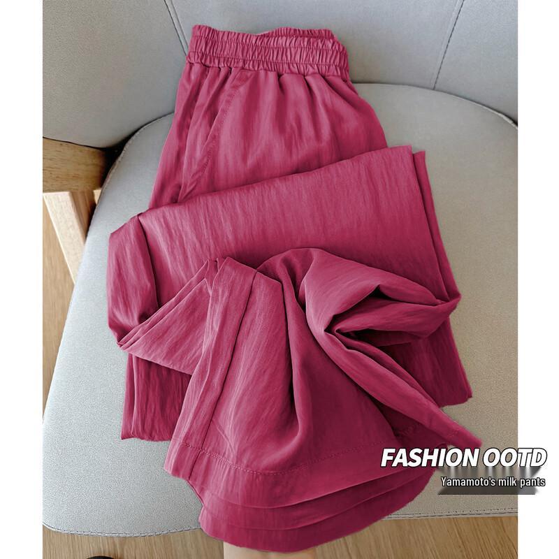 

TonLion Women s 2025 Summer High-Waist Wide-Leg Casual Pants M