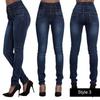 Women Denim Skinny Ripped Pants High Waist Stretch Jeans Long Pencil Trousers