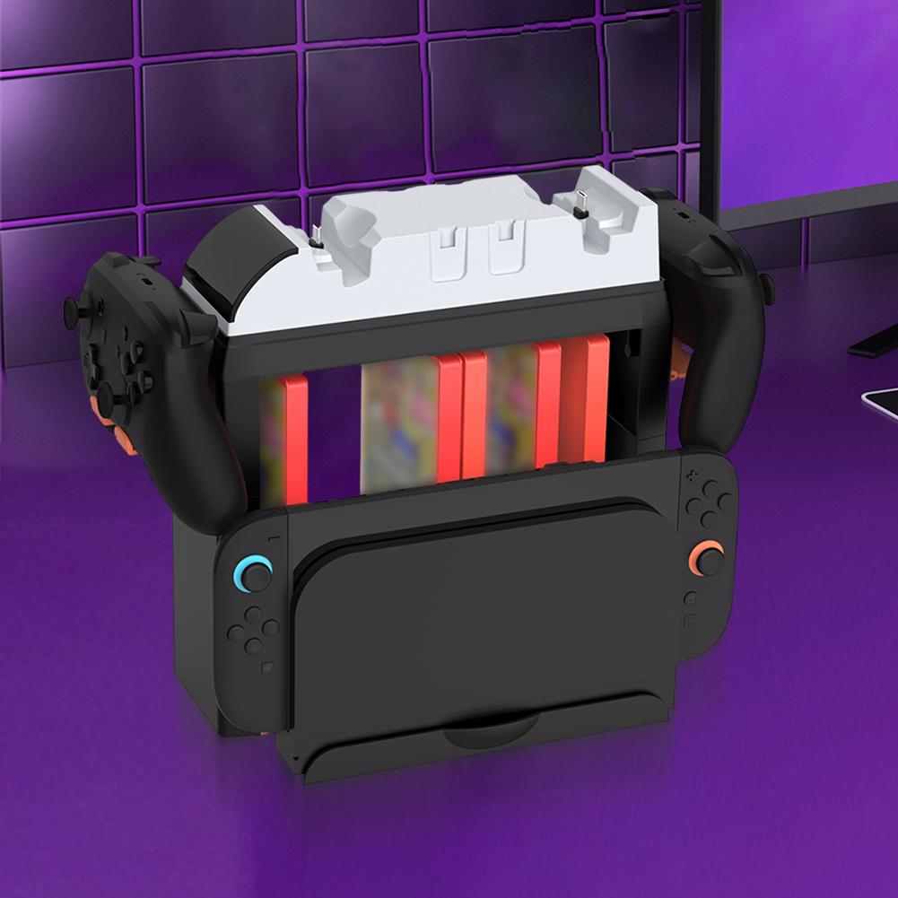 For Switch 2 for Joycon Charger Pro Controller Holder Multifunctional Charging Dock Station Charging Stand for Switch OLED