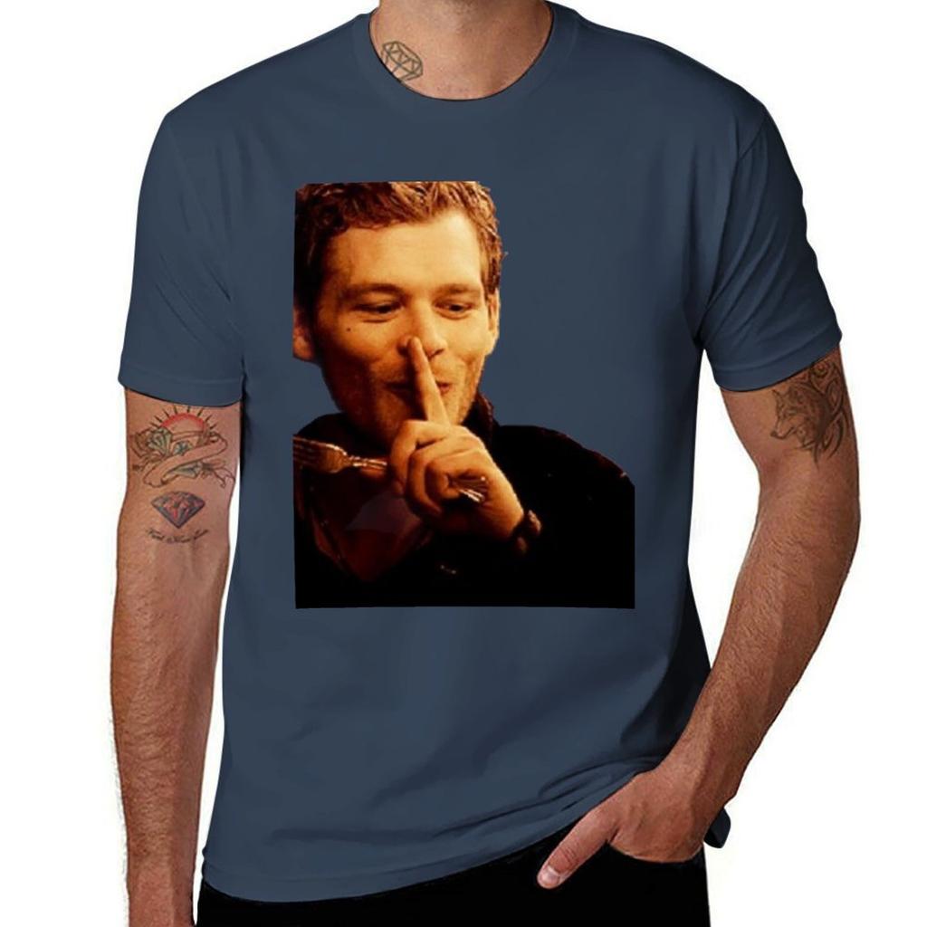 Naughty Klaus from TVD TShirt Basic Solid Color Short Sleeve TShirt