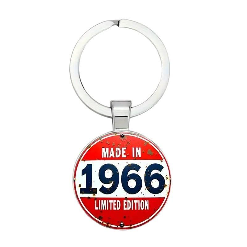 

Vintage 1966 Letter Keychain Zinc Alloy European Style Gift For Friends