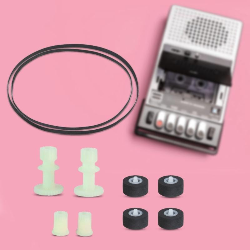 Black Rubber Bearing Roller Replacement Gear Set for CH404X 510X Cassettes Deck Reel Opening Gear Card Slot User Friendly