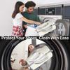 1pc Shoe Washing Machine Bag Laundry Dryer Safe Reusable Dustproof Cleaning Bag for Sports Tennis Shoes Stain Free White