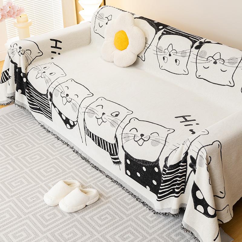 Cartoon Chenille Sofabezug Stoff Handtuch Leichter Luxus Hoher Sinn Kratzfest Sofakissen Vier Jahreszeiten Universal Sofabezug Decke