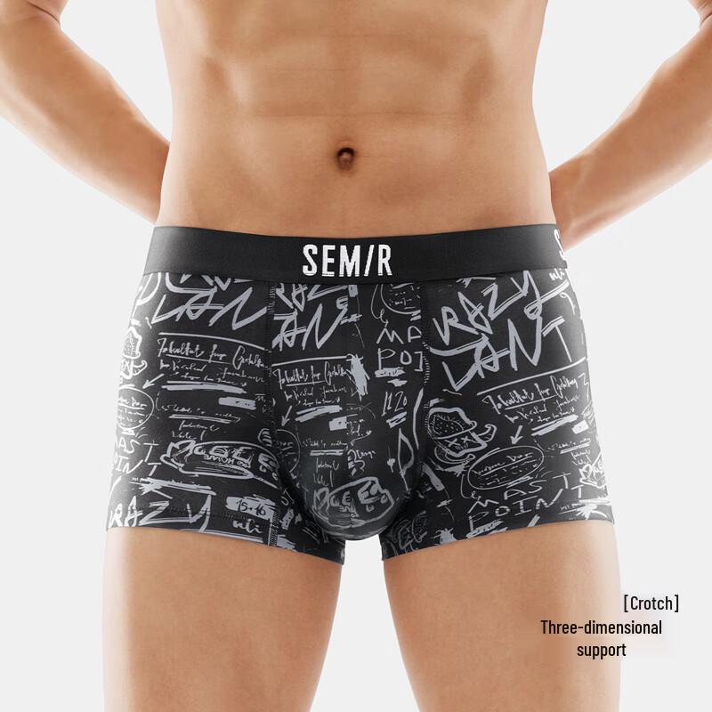 Semir Men's 7A Antibacterial Cotton Boxer Briefs