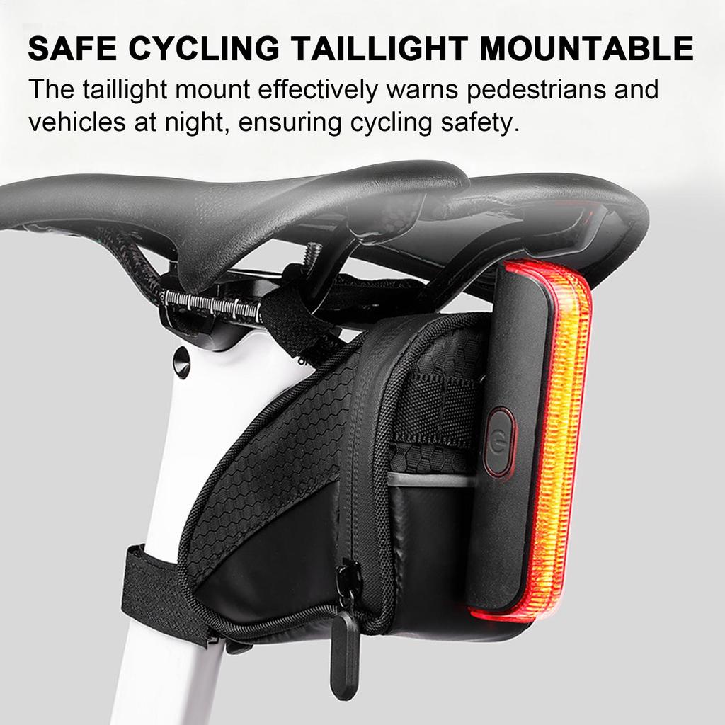 Sac de Vélo Sous la Selle Imperméable Grande Poche à Fermeture Éclair Rangement Sac de Selle pour Vélo Sous la Selle pour Feu Arrière Outil Route Montagne