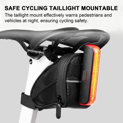 Bike Bag Under Seat Waterproof Large Zipper Pouch Storage Saddle Bag for Bike Under Seat for Taillight Tool Road Mountain