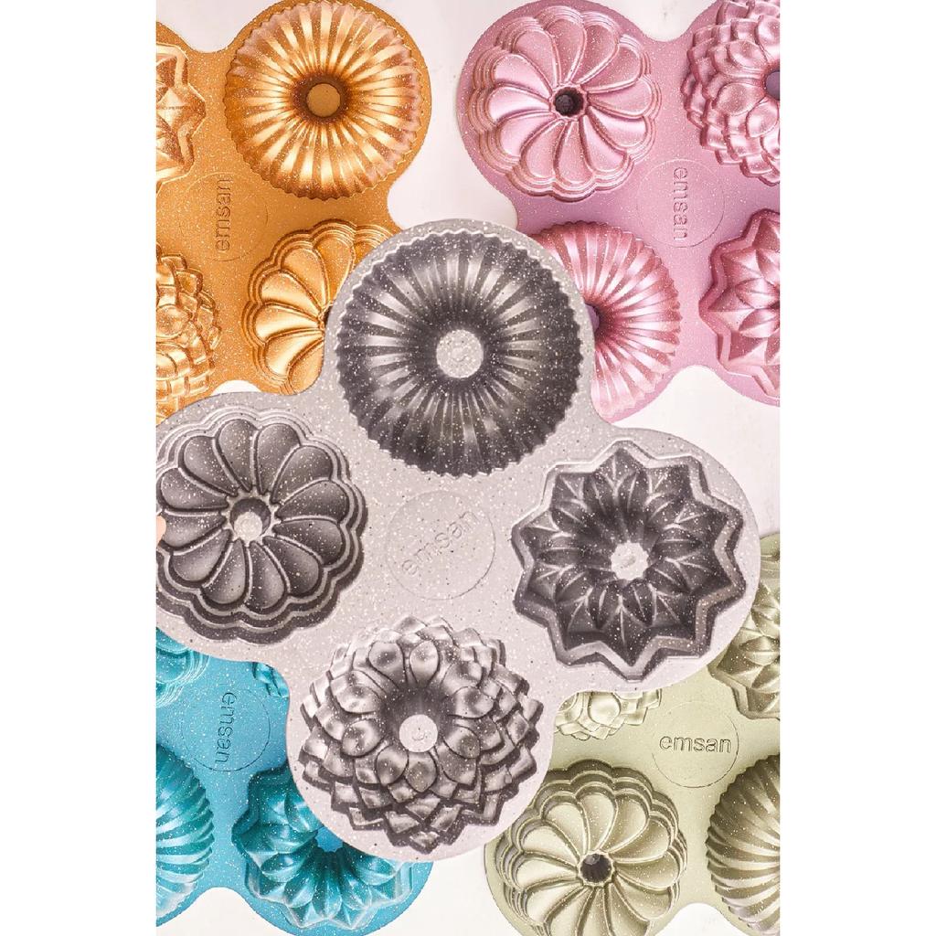 Griss Four In One 4-piece Gray Cake Mold