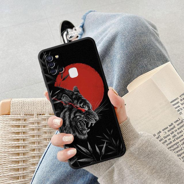 Mode Chinesischen Tiger Drachen Fall Für Samsung Galaxy A50 A02 A01 A02s A10 A03s A04s A03 Core A04 A20e A40 a70 A54 A34 Abdeckung