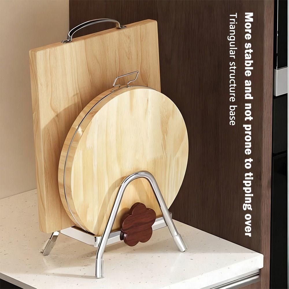 Stainless Steel Cutting Board Holder Space Saving Cutting Board Rack  for Kitchen