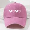 Soft And Heart-Shaped Design Adjustable Retro Unisex Baseball Cap Outdoor Sports Fishing Camping Fashionable Hat