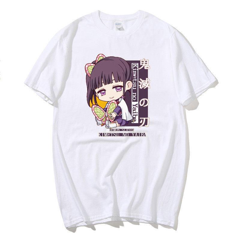 Аниме Demon Slayer Kimetsu No Yaiba Футболка Harajuku Kawaii Tsuyuri Kanawo Повседневная летняя футболка с мультяшным принтом Футболки в стиле манга Уличная одежда унисекс XXL 1309₽