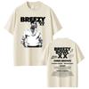 Rapper Chris Brown Breezy Bowl XX 2025 Tour T Shirt Unisex Women Hip Hop Fashion Pop Music  Tshirts Casual Cotton Vintage Tshirt