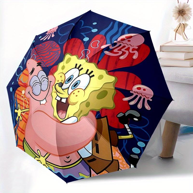 1pc SpongeBob SquarePants and Patrick Star Automatic Open/CloseUmbrella,Compact Umbrella for Men & Women Day Gift.Z091