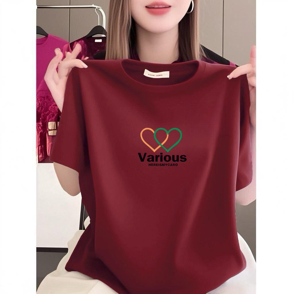 

Trendy Women s Summer Printed Short-Sleeve T-Shirt, Round Neck, Plus Size, Slimming, Mother s Casual Top 3XL