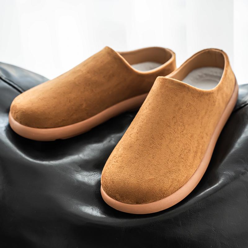 Outdoor Half Slippers for Men Comfortable Slip On Man Loafers Breathable Lightweight Casual Shoes Soft Sole Lazy Walking Shoes
