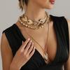 Vintage Textured Leaf Pendant Necklace Wheat Sexy Trend Sweater Chain Personalized Necklace