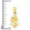 10K Genuine Solid Gold Rose Pendant, Jewelry for Her Anniversary Mother's Day Gift