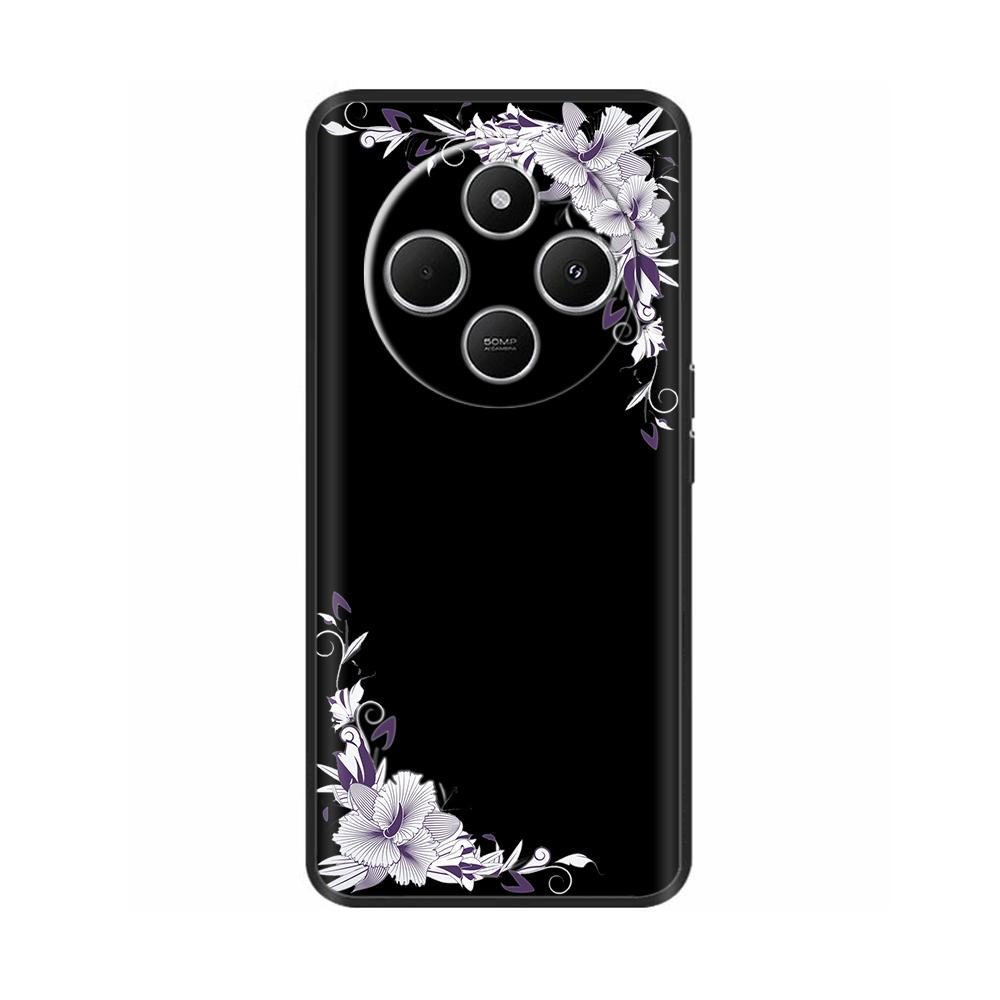 Luxury Painted Case For Redmi 14R 5G Soft Black Silicone Bumper Back Cover for Xiaomi Redmi 14R 14C Cases Funda Shockproof Shell