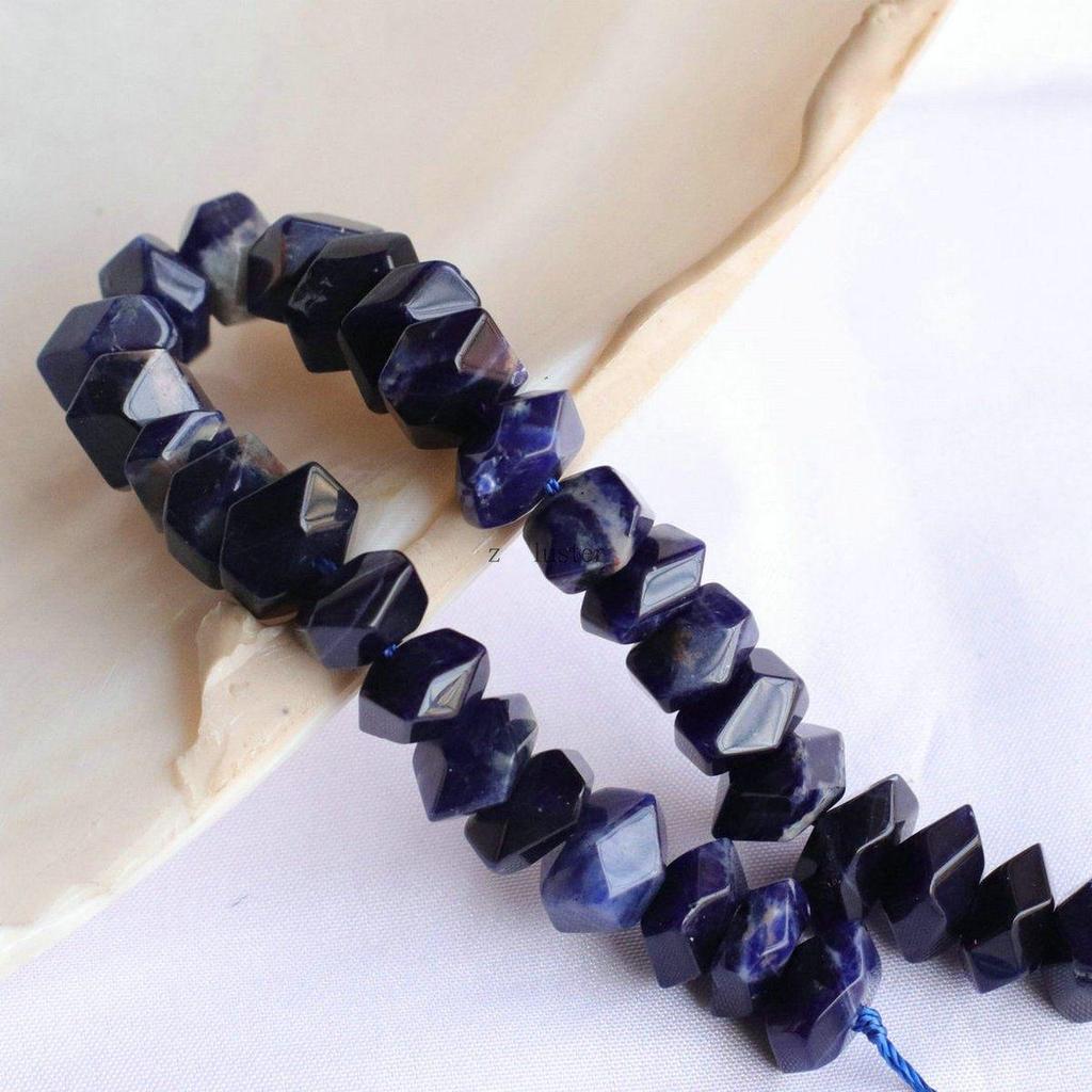 Contas Espaçadoras de Cristal Irregular Lápis Lazúli e Ametista para DIY