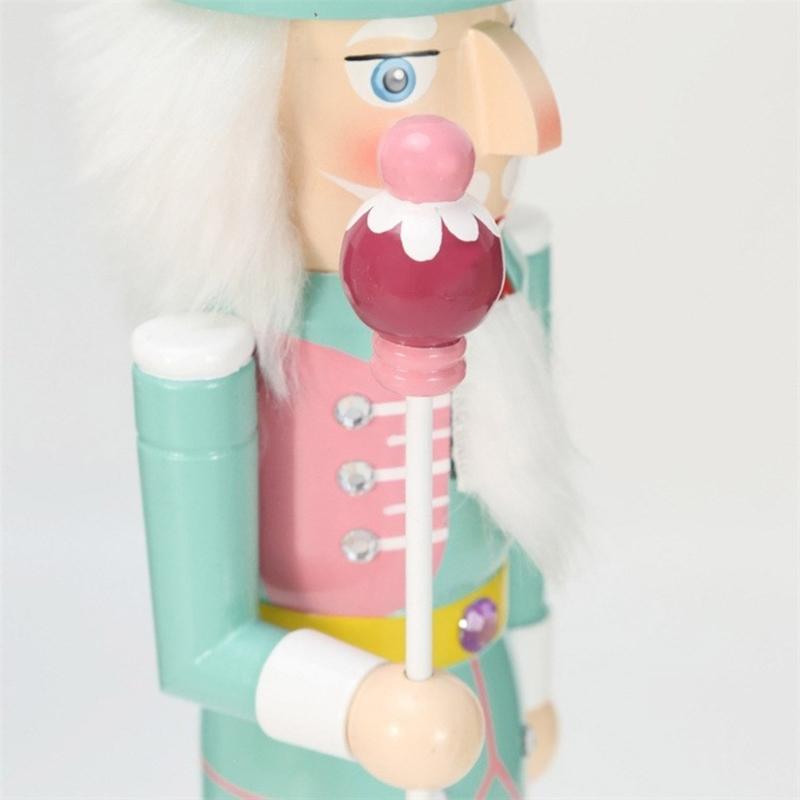 Elegant Wood Nutcrackers Ornament Stylish 50CM Nutcrackers Figure Decoration from Candy Series for Desk or Mantels