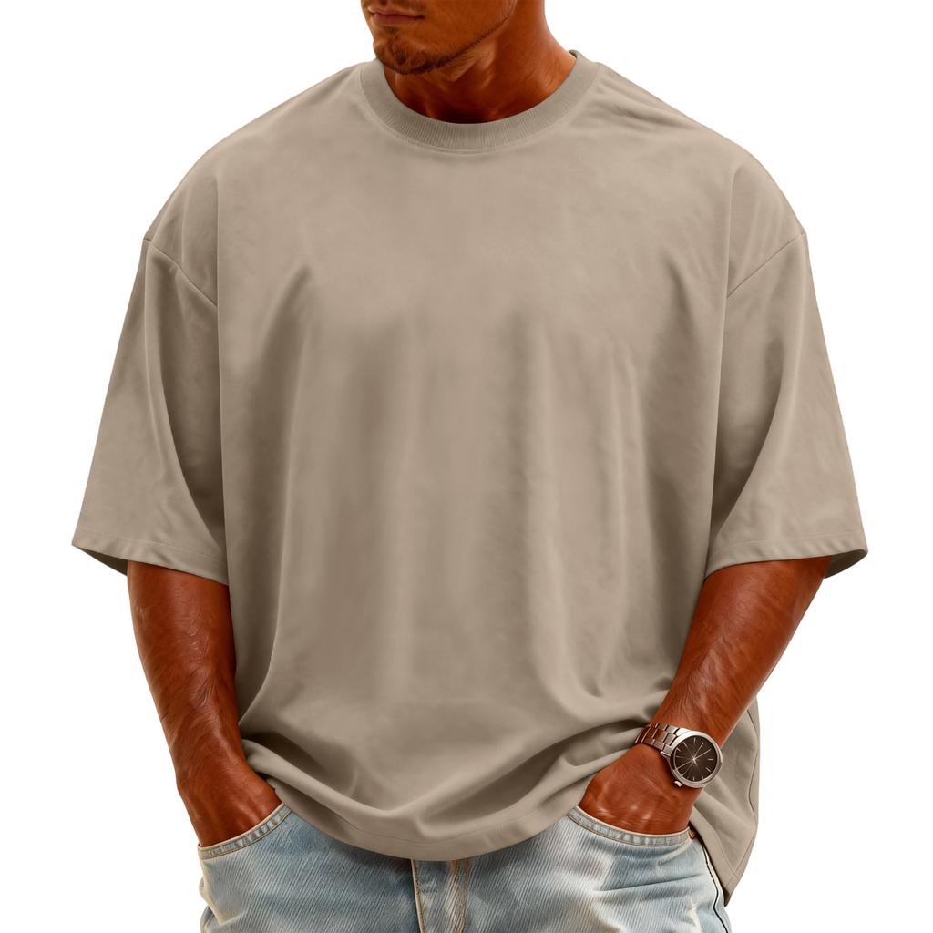 Men's Knit -Neck Short Sleeve T-Shirt | Fashion Casual Pullover For Daily & Weekend Wear