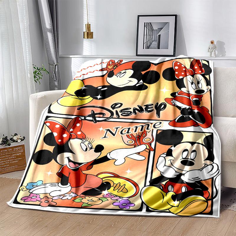 Custom 1pc Mickey Minnie Adventure Blanket, Soft And Comfortable Blanket, Casual Warm, Camping Travel Blanket, Birthday Gift Q910134