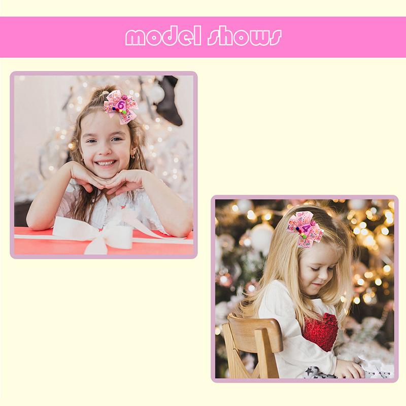 Sprinkle Confetti Hair Bow Clip - First Birthday Pink Party Decoration For Baby Girls, Ice Cream Theme 1St Birthday