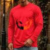 Men's Halloween Casual Long Sleeve Neck Shirt