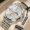 POEDAGAR Luxury Men Watch Top Original Waterproof Luminous Chronograph Man Wristwatch Stainless Steel Quartz Watches