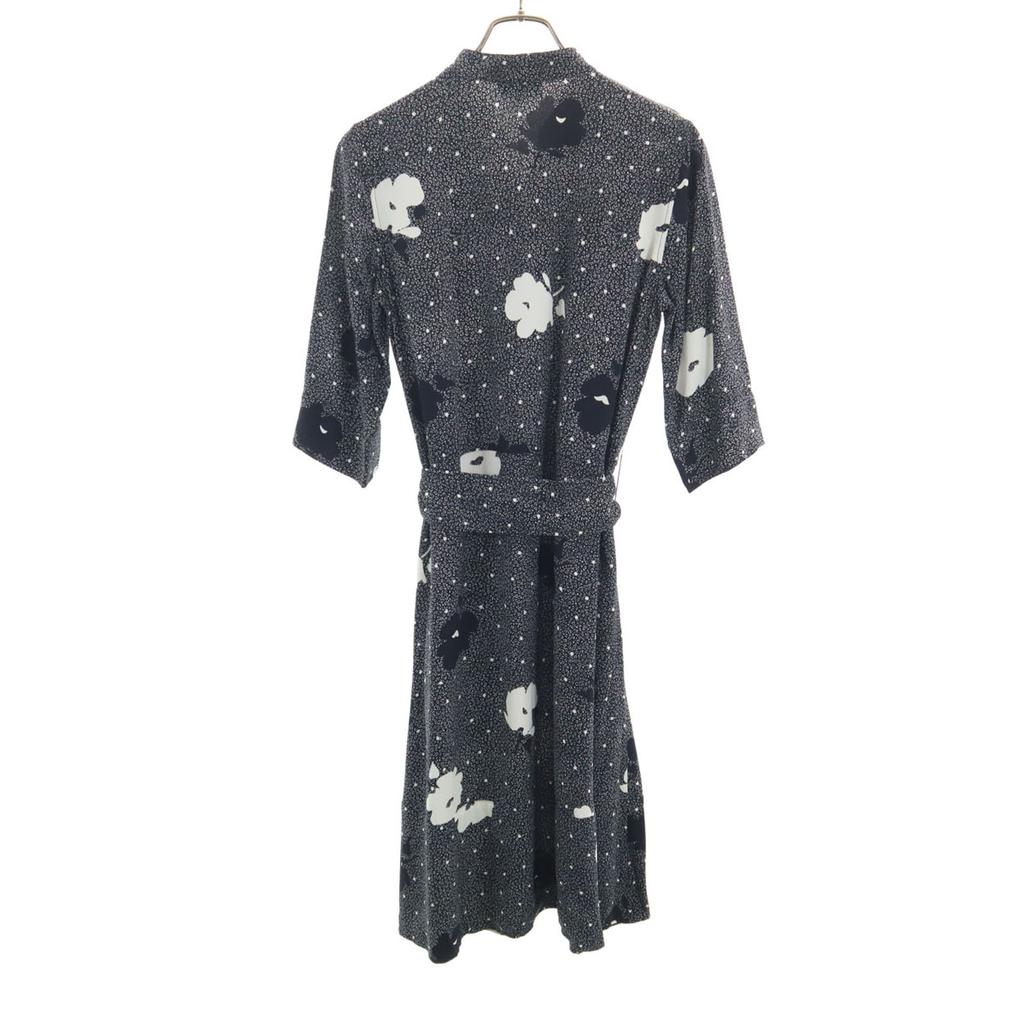 A.P.C. Floral Five-quarter Sleeve One Piece 34 Black Series Women Used